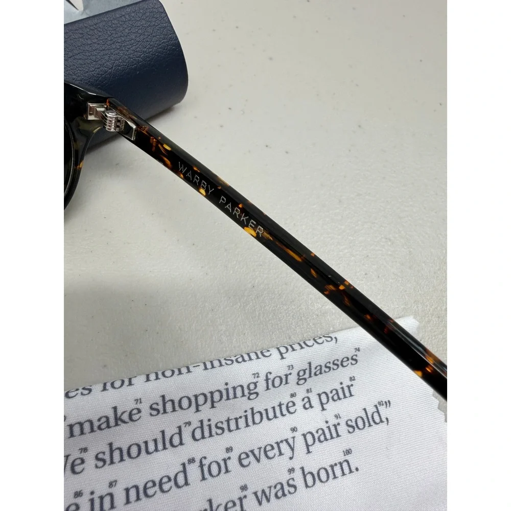 Warby Parker Renton N 302 Tortoise Round Sunglasses Women 49-16-140